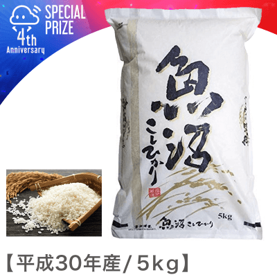 【4周年記念】魚沼産 コシヒカリ 5kg