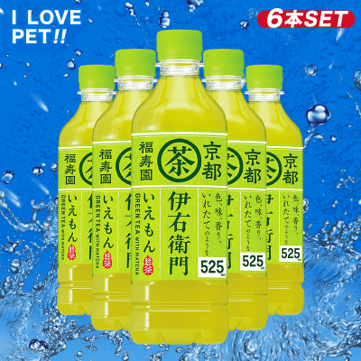 【I LOVE PET】サントリー 伊右衛門 緑茶 525ml 6本セット