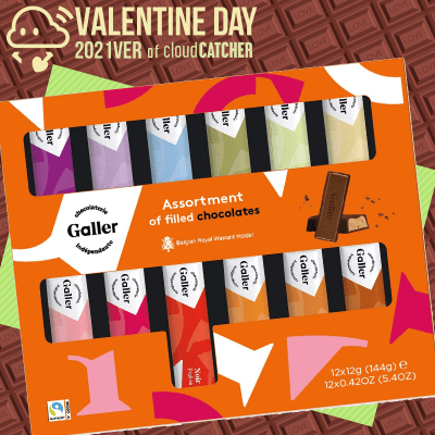 【ValentineDay】Galler ガレー チョコレート ベルギー王室御用達 ミニバーギフトボックス 12本入