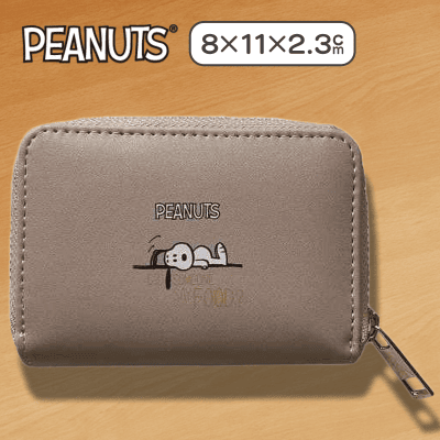 【ベージュ】スヌーピーコインケース