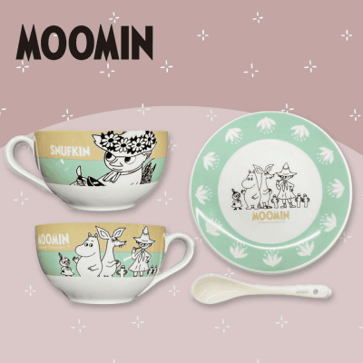 【ペールグリーン】ムーミンカップ＆ソーサー