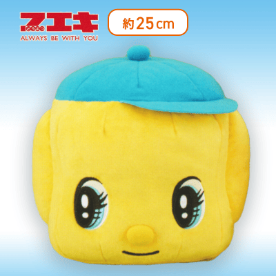 【ブルー】フエキ フェイスぬいぐるみBIG