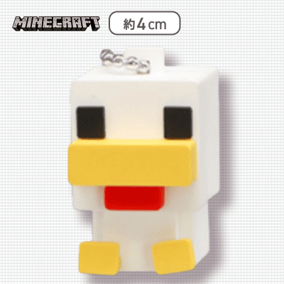 【ニワトリ】マインクラフト ラバぷちフィギュア〜ブタ・ニワトリ・オオカミ・キツネ・パンダ〜