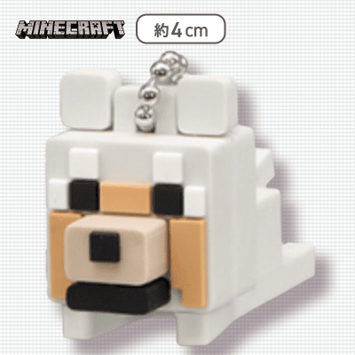 【オオカミ】マインクラフト ラバぷちフィギュア〜ブタ・ニワトリ・オオカミ・キツネ・パンダ〜