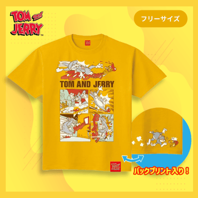 【YELLOW】トムとジェリー Tシャツ(BOX付) Ver.3