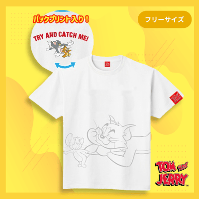 【WHITE】トムとジェリー Tシャツ(BOX付) Ver.3