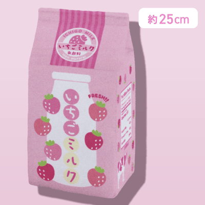 【いちごミルク】FANS 牛乳パックぬいぐるみBIG