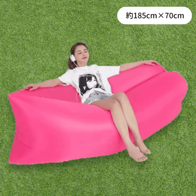 【ピンク】６カラーエアソファベッド