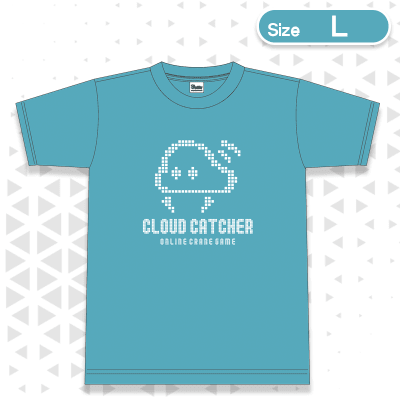 【アクアブルー/L】Pixel-Tshirt