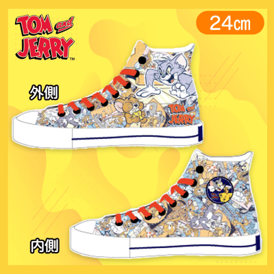 【コミック 24cm】トムとジェリー ハイカットスニーカーver.6