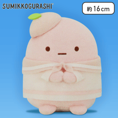 【たぴおか（ピンク）】すみっコぐらし ぺんぺんフルーツバケーション マリンぬいぐるみ