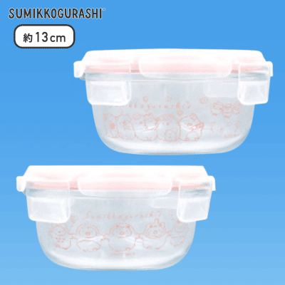 【ピンク】すみっコぐらし みんなでことりっコ ガラスコンテナセット