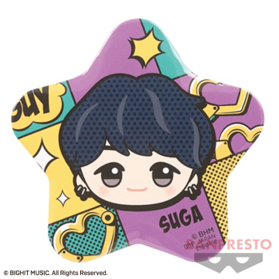 【SUGA】TinyTAN Butter ちびぐるみ星型ビッグ缶バッジ