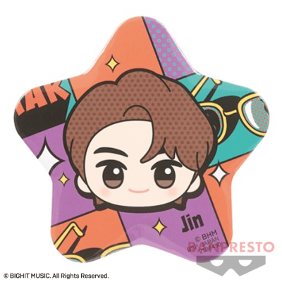 【Jin】TinyTAN Butter ちびぐるみ星型ビッグ缶バッジ