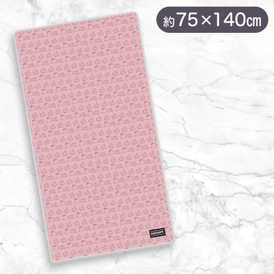 【ピンク】スヌーピーめちゃ冷えタオルケット