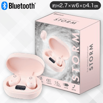 【ピンク】TWSイヤホン STORM