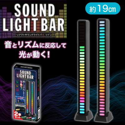 【ブラック】リアクトサウンドライトバー ツイン