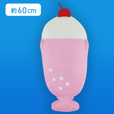 【イチゴ】FANS ひんやりクリームソーダクッションXL