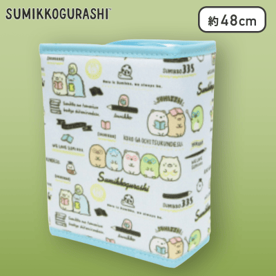 【ブルー】すみっコぐらし すみっコのおべんきょう ブック型マルチポーチ