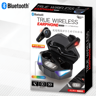 液晶搭載ライティングTWSイヤフォン