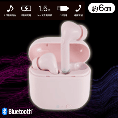 【ピンク】完全ワイヤレスイヤホンEUPHORIA(ユーフォリア）