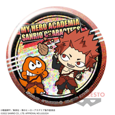【切島鋭児郎×ウィアーダイナソアーズ】僕のヒーローアカデミア×サンリオキャラクターズ ホログラム缶バッジ