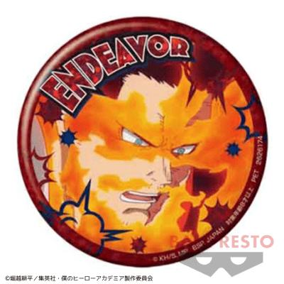 僕のヒーローアカデミア×サンリオキャラクターズ ホログラム缶バッチ エンデヴァー エンデヴァー】僕のヒーローアカデミア ホログラム缶バッジ