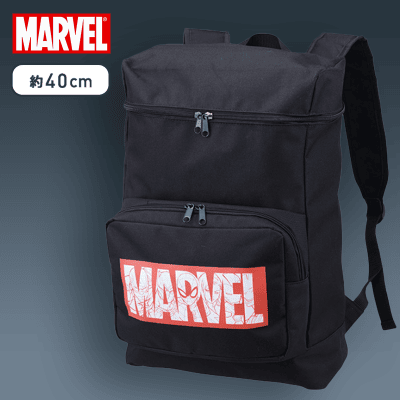 【ブラック】MARVEL　プレミアムスクエアロゴリュック