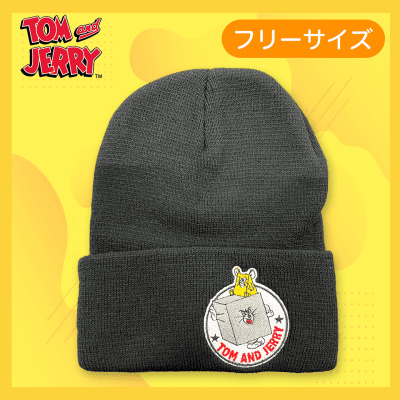 【ブラック】トムとジェリー ニット帽