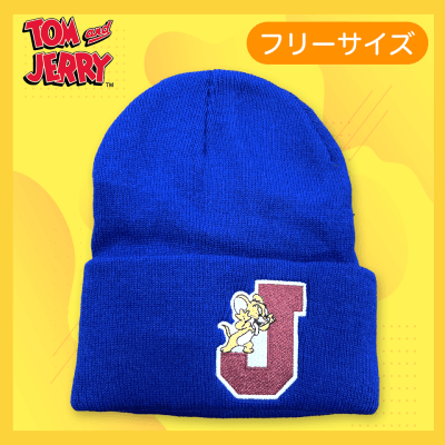 【ネイビー】トムとジェリー ニット帽