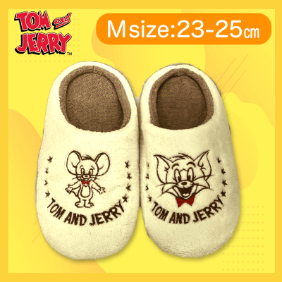 【アイボリー】トムとジェリー もこもこルームシューズ