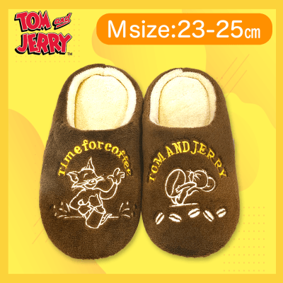 【ブラウン】トムとジェリー もこもこルームシューズ