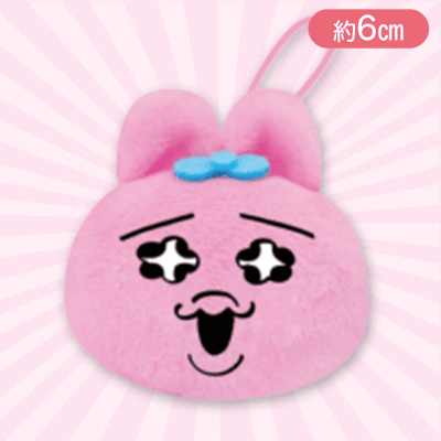 【D柄】おぱんちゅうさぎ　フェイスマスコットぬいぐるみ