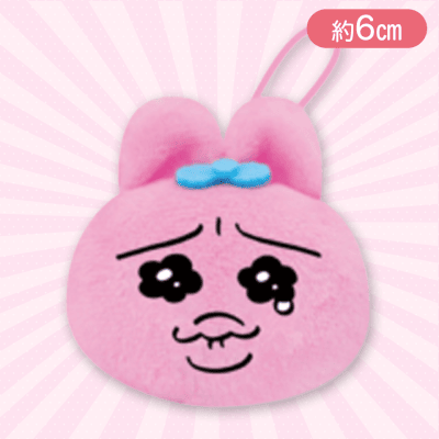 【B柄】おぱんちゅうさぎ　フェイスマスコットぬいぐるみ