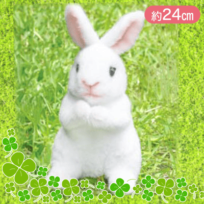 【ホワイト】リアルな兎のぬいぐるみ
