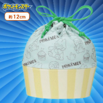 【グリーン】ポケットモンスター　巾着風ポーチ〜Cafe〜