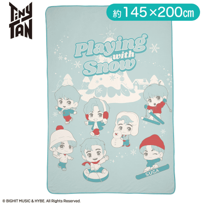 TinyTAN　Playing with Snow　CHUBBY COLLECTION　ギガザッカふわふわビッグ毛布