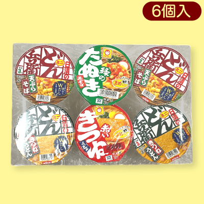食べ比べ6個ピュアケースパック（どん兵衛・赤いきつね・緑のたぬき）※賞味期限:2023/3/22