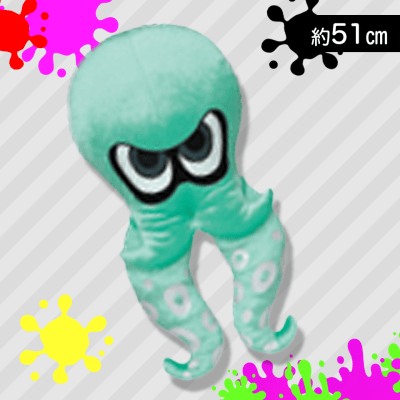タコ/Lブルー】スプラトゥーン3ダイカットクッション