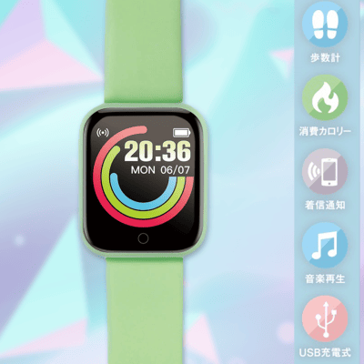 【グリーン】スマートウォッチコローレ