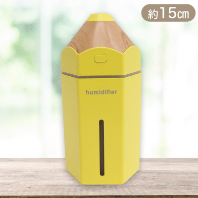 【イエロー】USBミニ加湿器 うるるペンシル