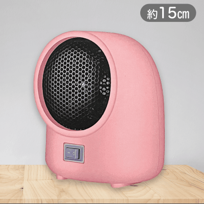 【ピンク】ファンヒーター　ラウンドタイプ