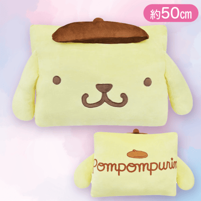 【ポムポムプリン】サンリオスクエアクッション（プリン・シナモ・クロミ）