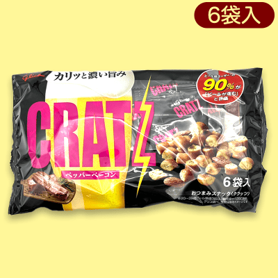 クラッツ(ペッパーベーコン) 6袋入り※賞味期限:2023/6