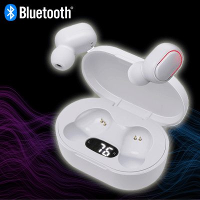 【ホワイト】液晶搭載TWSイヤフォン 3 　