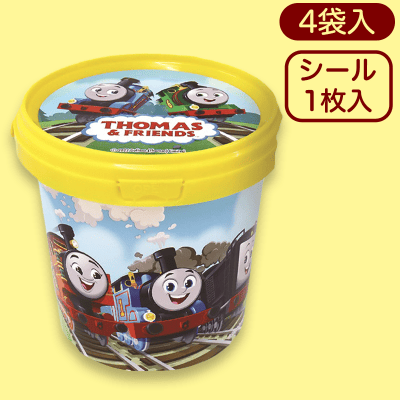【イエロー】機関車トーマスプリントミニバケツ※賞味期限:2023/5/21