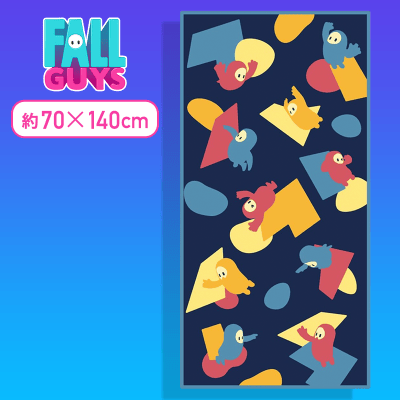 【単品配送不可】【ネイビー】Fall Guys　プレミアムバスタオル