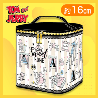 【ブラウン】トムとジェリー ストライプバニティバッグ