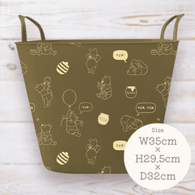 【イエロー】POOHソフトバスケット