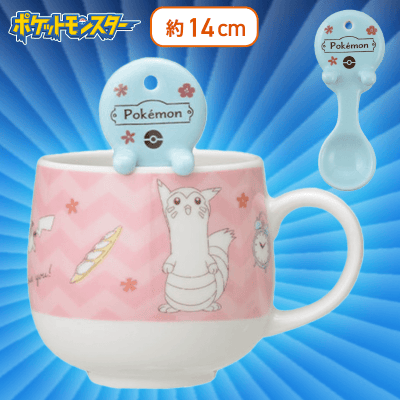 【ピンク】ポケットモンスター　プレミアムスプーン付マグカップ〜ほっこりタイム〜